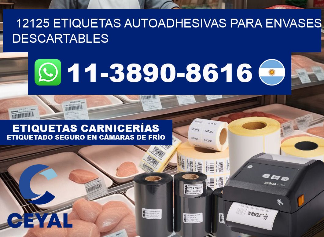 12125 etiquetas autoadhesivas para envases descartables