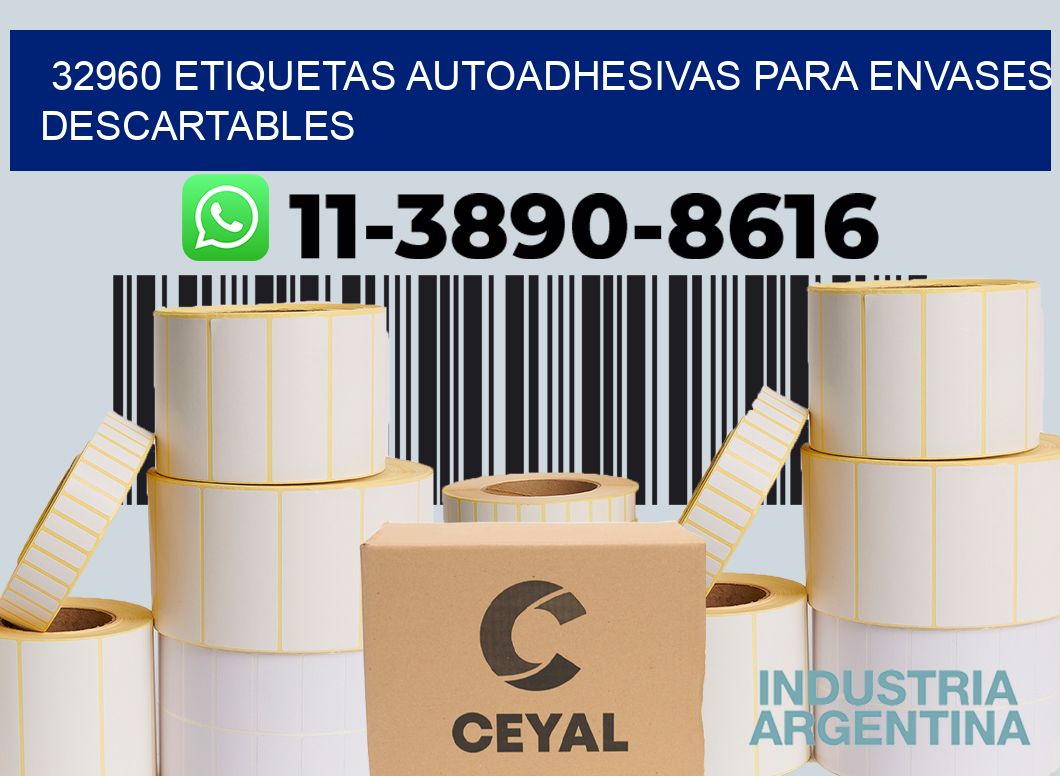 32960 etiquetas autoadhesivas para envases descartables