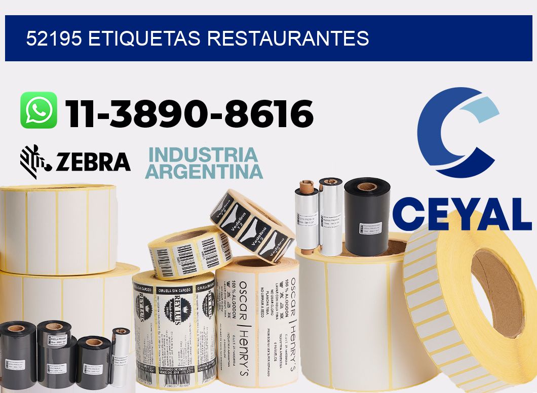 52195 etiquetas restaurantes
