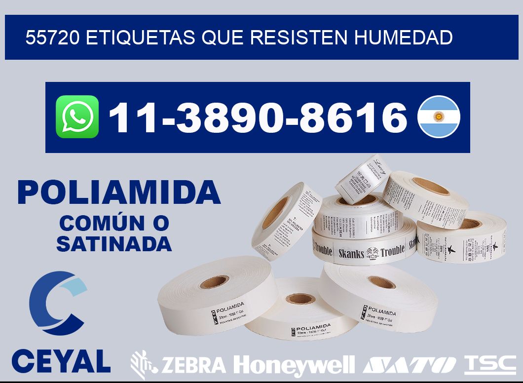 55720 etiquetas que resisten humedad