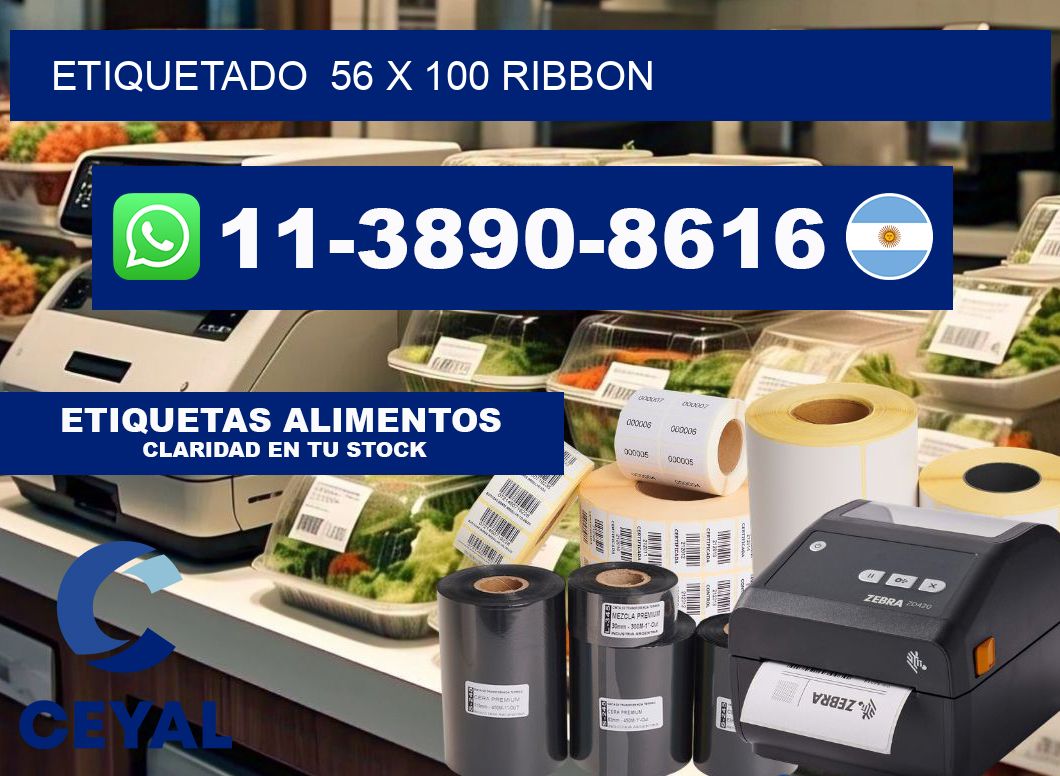 Etiquetado  56 x 100 ribbon