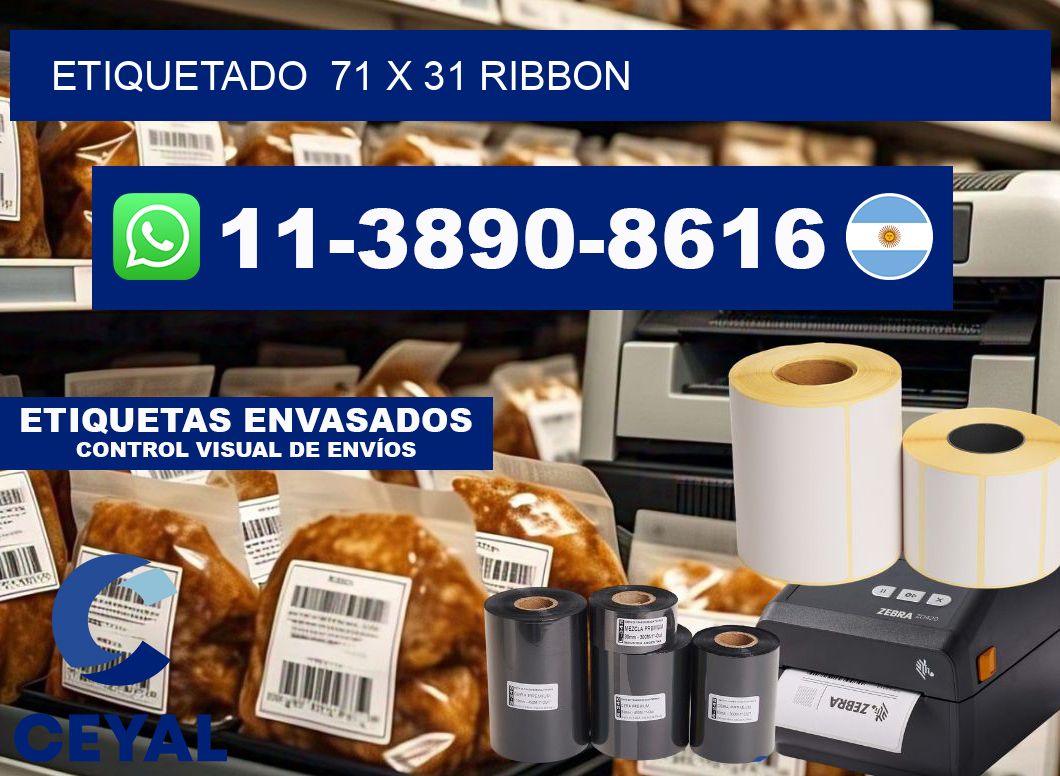 Etiquetado  71 x 31 ribbon