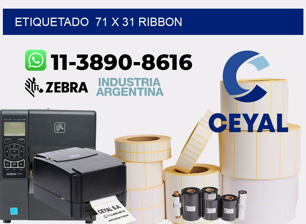 Etiquetado  71 x 31 ribbon