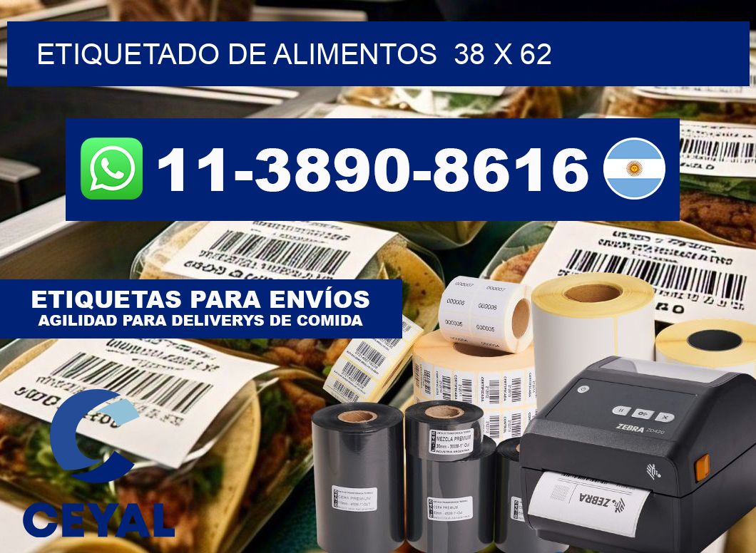 Etiquetado de alimentos 38 x 62