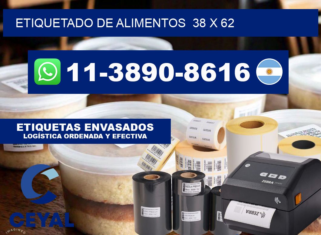 Etiquetado de alimentos 38 x 62