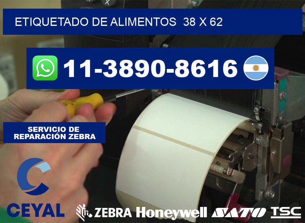 Etiquetado de alimentos 38 x 62