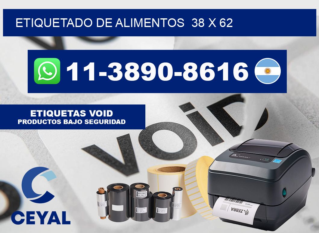 Etiquetado de alimentos 38 x 62
