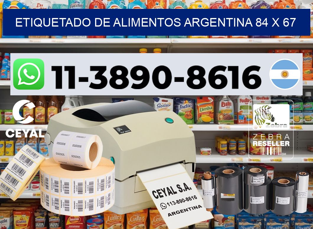 Etiquetado de alimentos Argentina 84 x 67