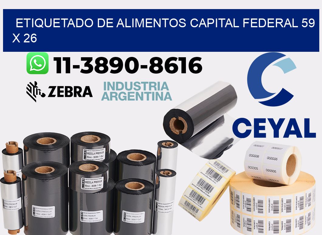 Etiquetado de alimentos capital federal 59 x 26