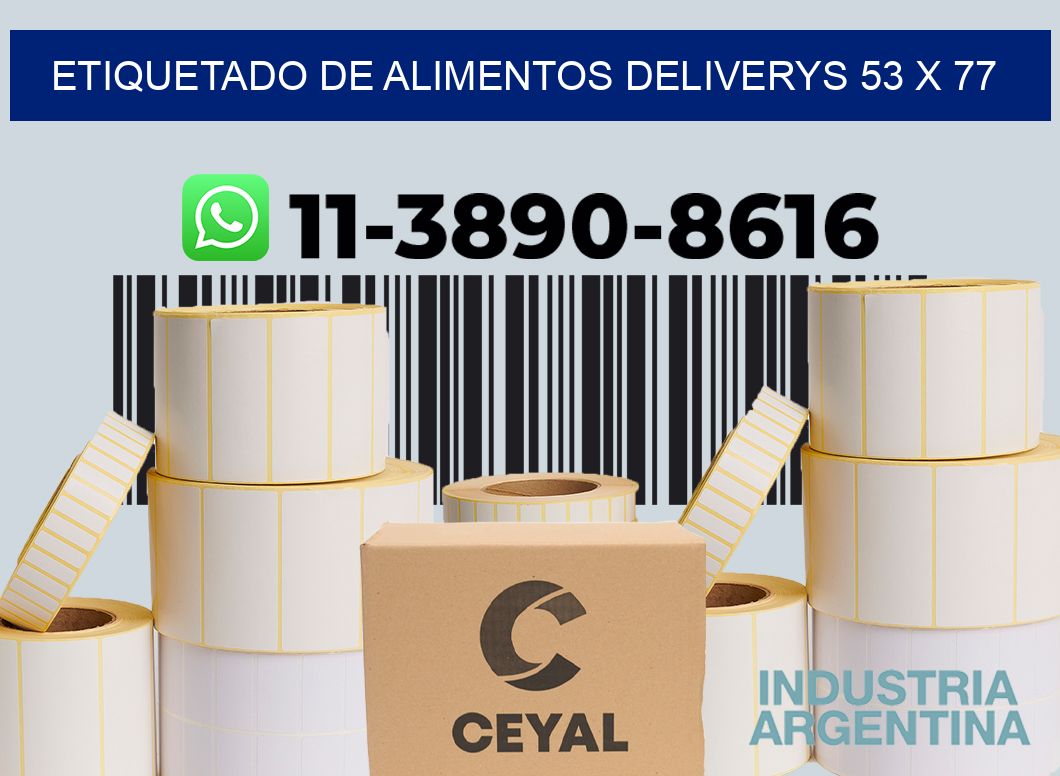 Etiquetado de alimentos deliverys 53 x 77