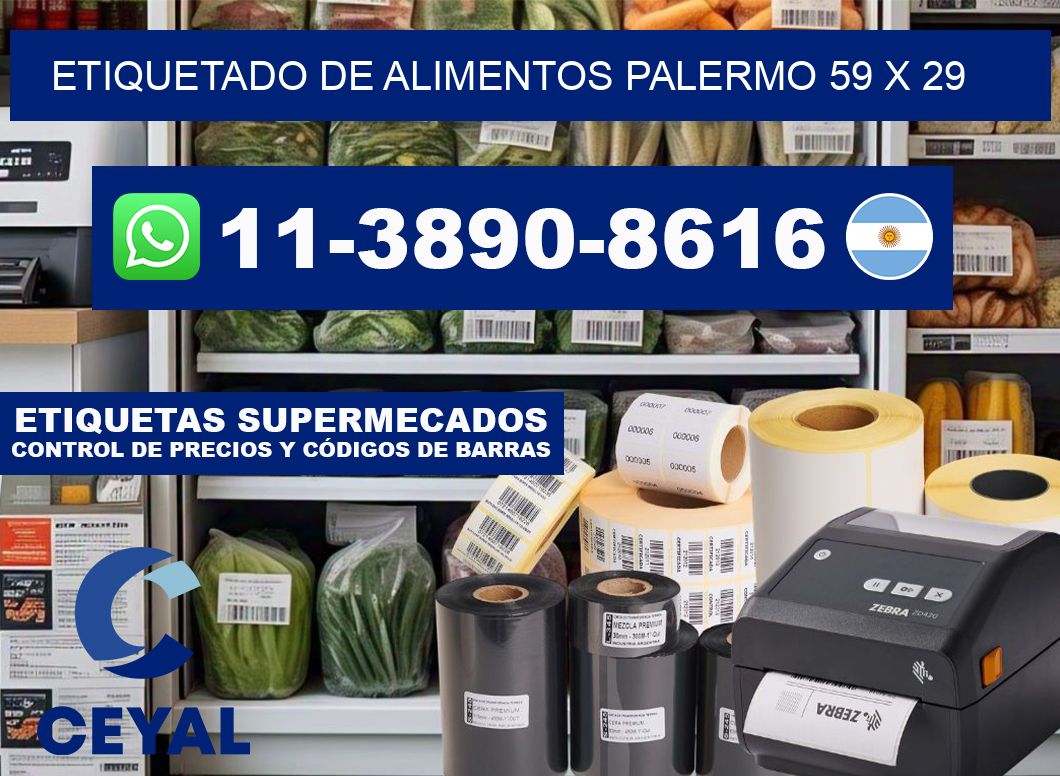 Etiquetado de alimentos palermo 59 x 29