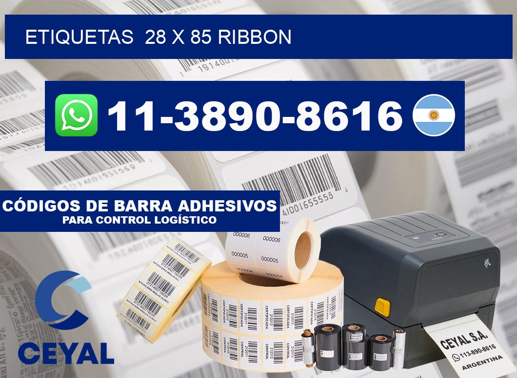 Etiquetas  28 x 85 ribbon