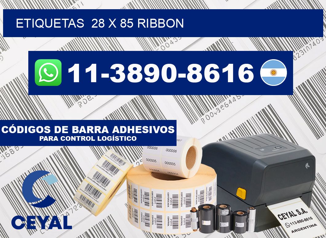 Etiquetas  28 x 85 ribbon