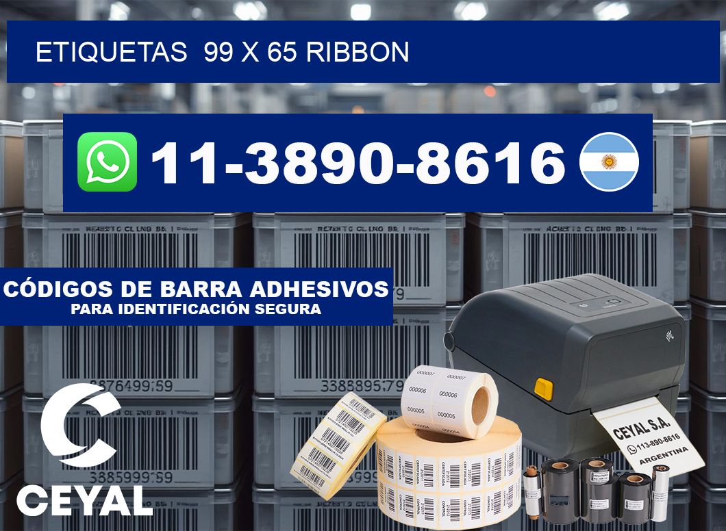 Etiquetas 99 x 65 ribbon