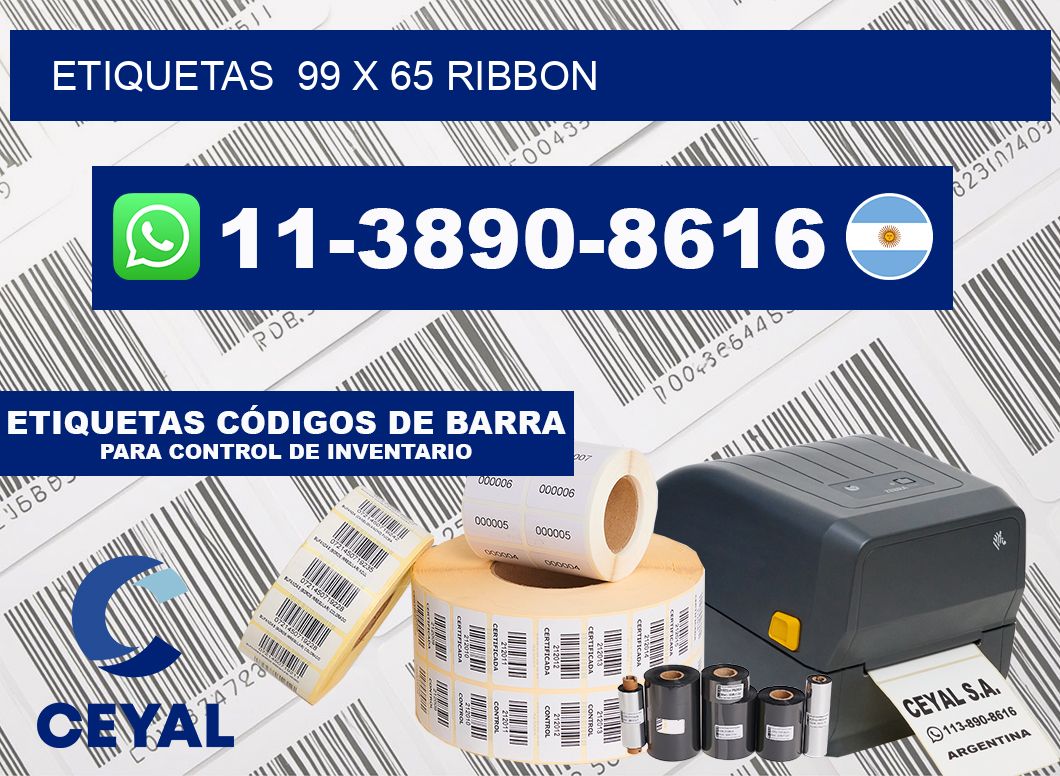 Etiquetas  99 x 65 ribbon