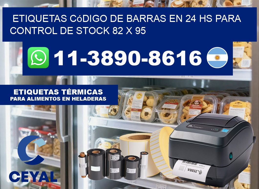 Etiquetas código de barras en 24 hs para control de stock 82 x 95