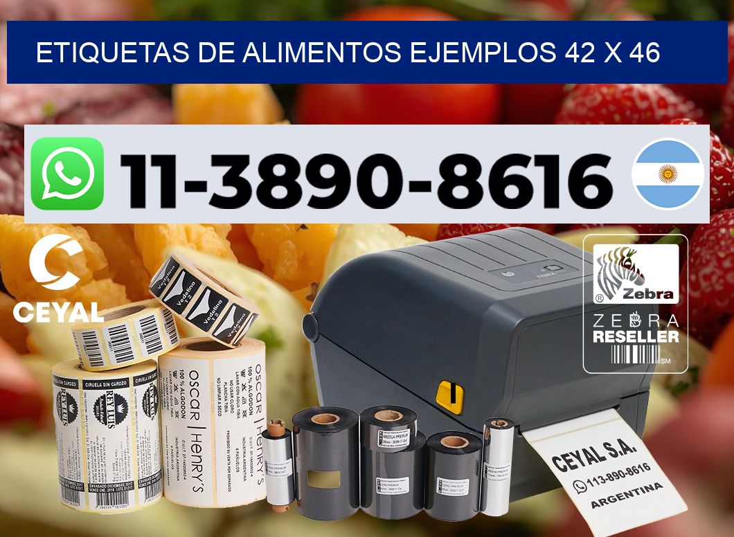 Etiquetas de alimentos ejemplos 42 x 46