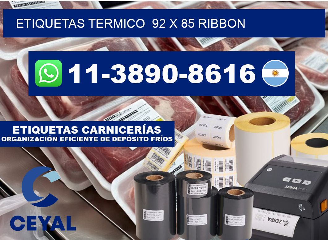 Etiquetas termico  92 x 85 ribbon