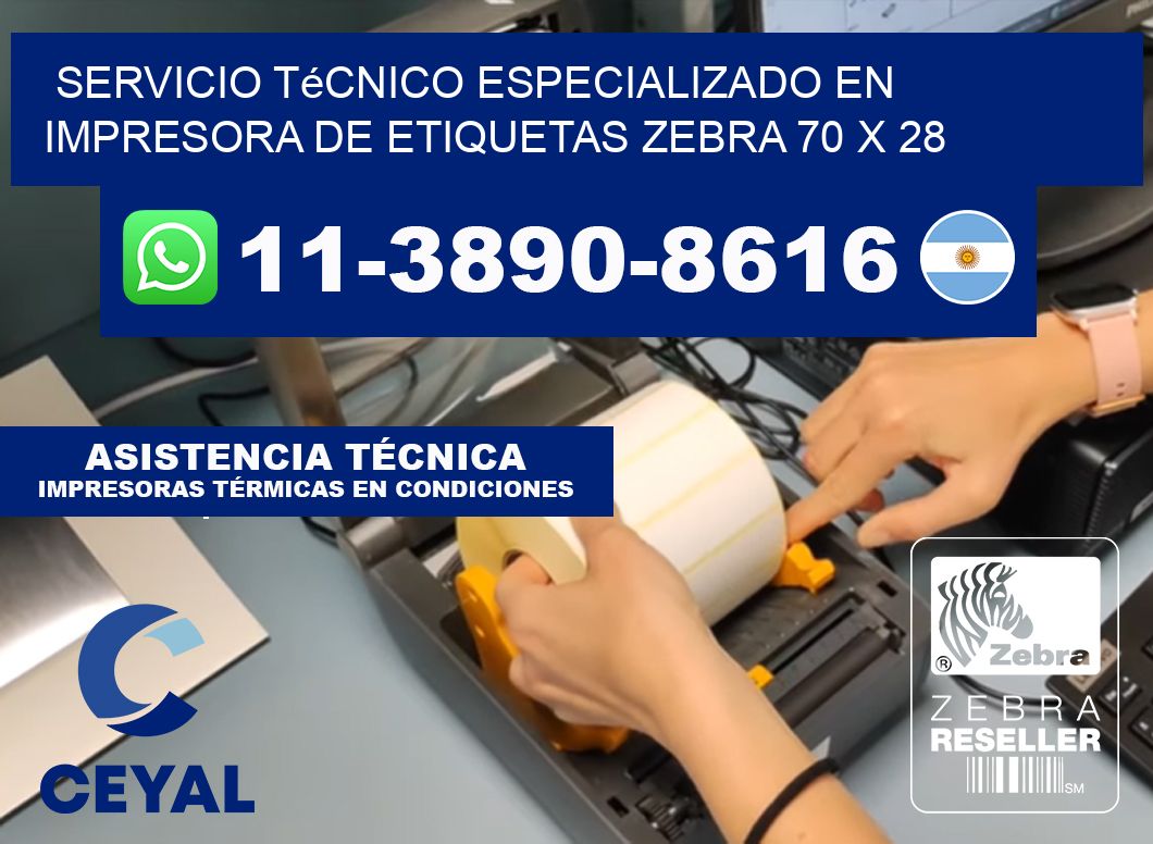 Servicio Técnico Especializado en Impresora de Etiquetas Zebra 70 x 28