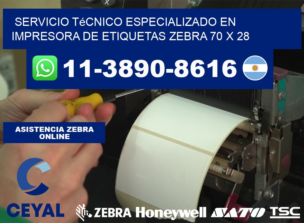 Servicio Técnico Especializado en Impresora de Etiquetas Zebra 70 x 28