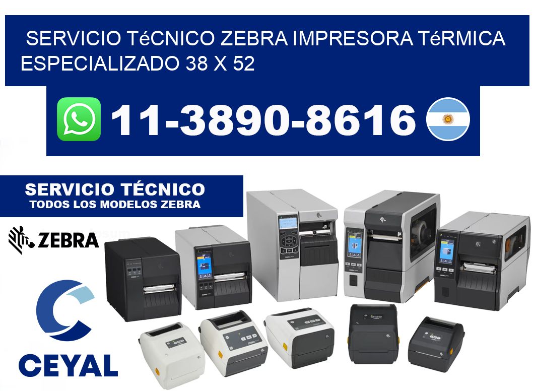 Servicio Técnico Zebra Impresora Térmica Especializado 38 x 52