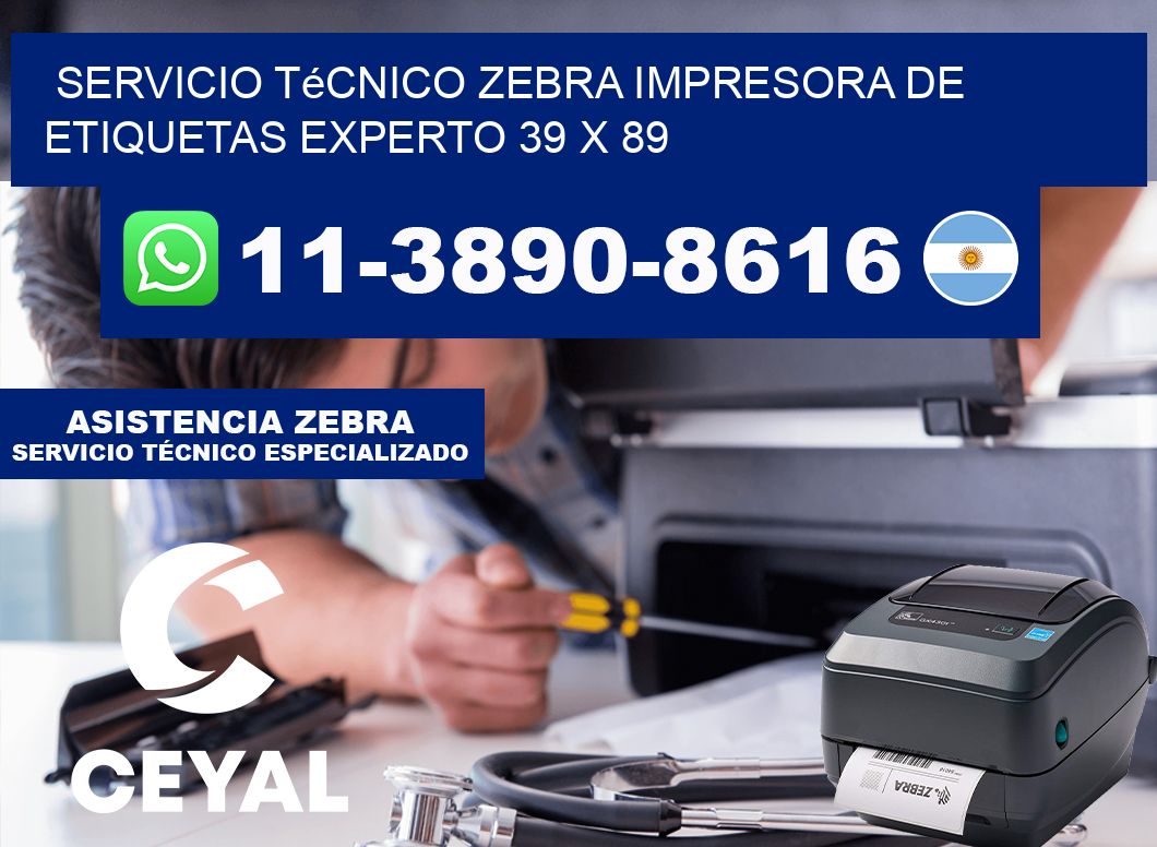 Servicio Técnico Zebra Impresora de Etiquetas Experto 39 x 89