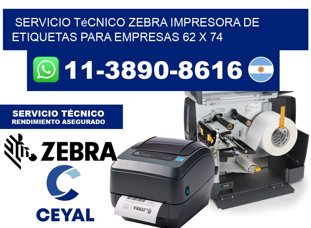 Servicio Técnico Zebra Impresora de Etiquetas para Empresas 62 x 74