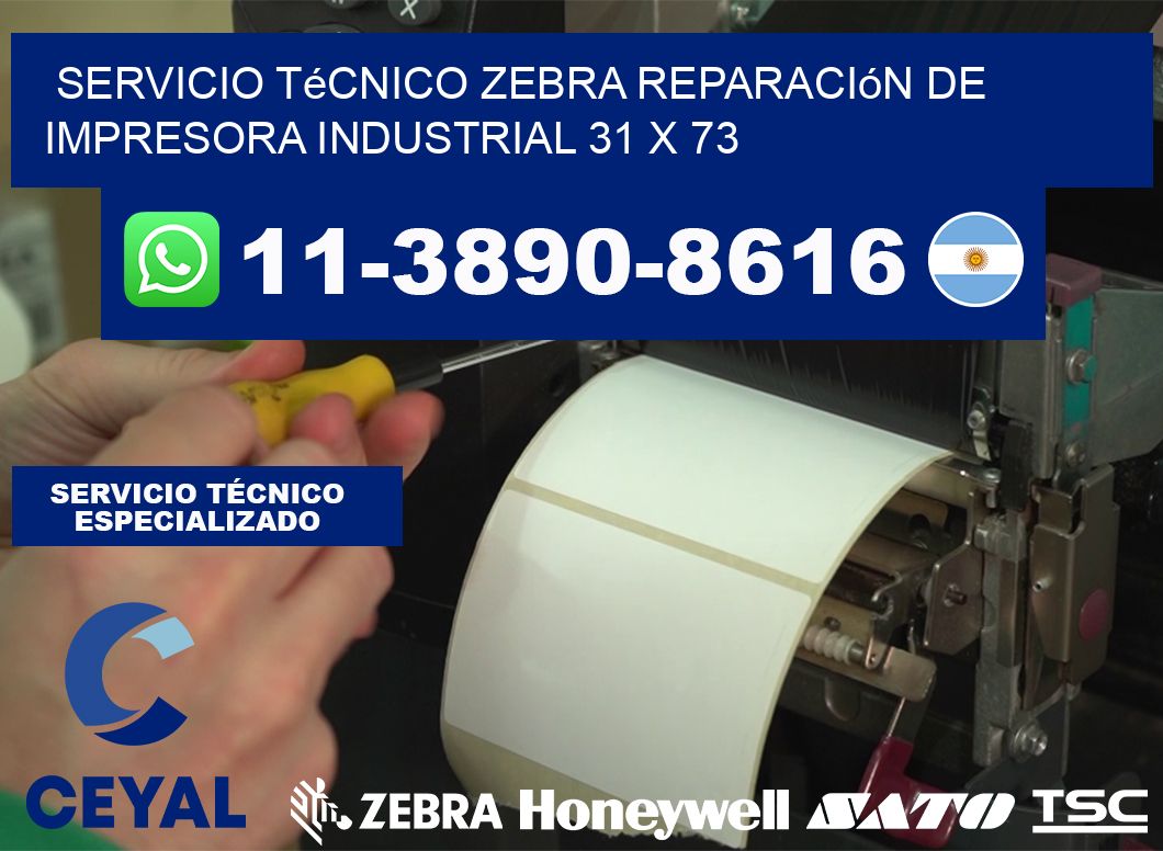 Servicio Técnico Zebra Reparación de Impresora Industrial 31 x 73
