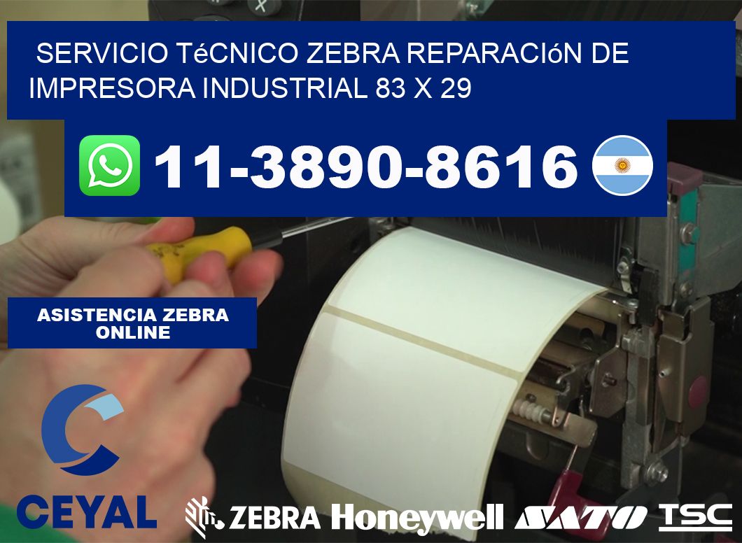 Servicio Técnico Zebra Reparación de Impresora Industrial 83 x 29