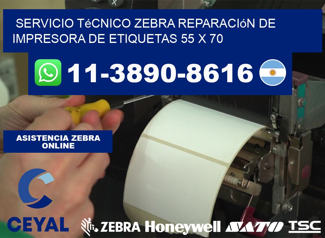 Servicio Técnico Zebra Reparación de Impresora de Etiquetas 55 x 70