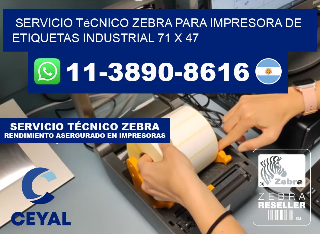 Servicio Técnico Zebra para Impresora de Etiquetas Industrial 71 x 47