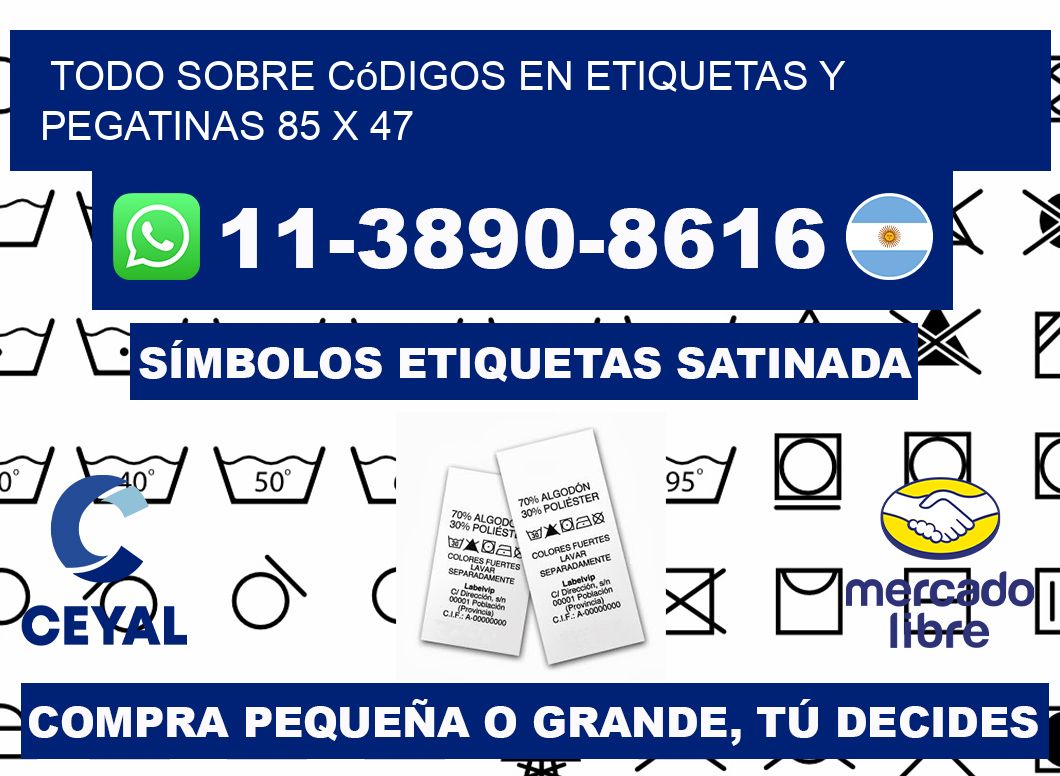 Todo sobre códigos en etiquetas y pegatinas 85 x 47