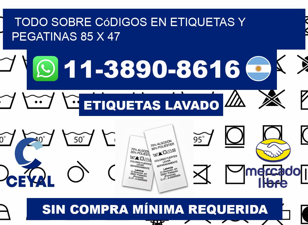 Todo sobre códigos en etiquetas y pegatinas 85 x 47