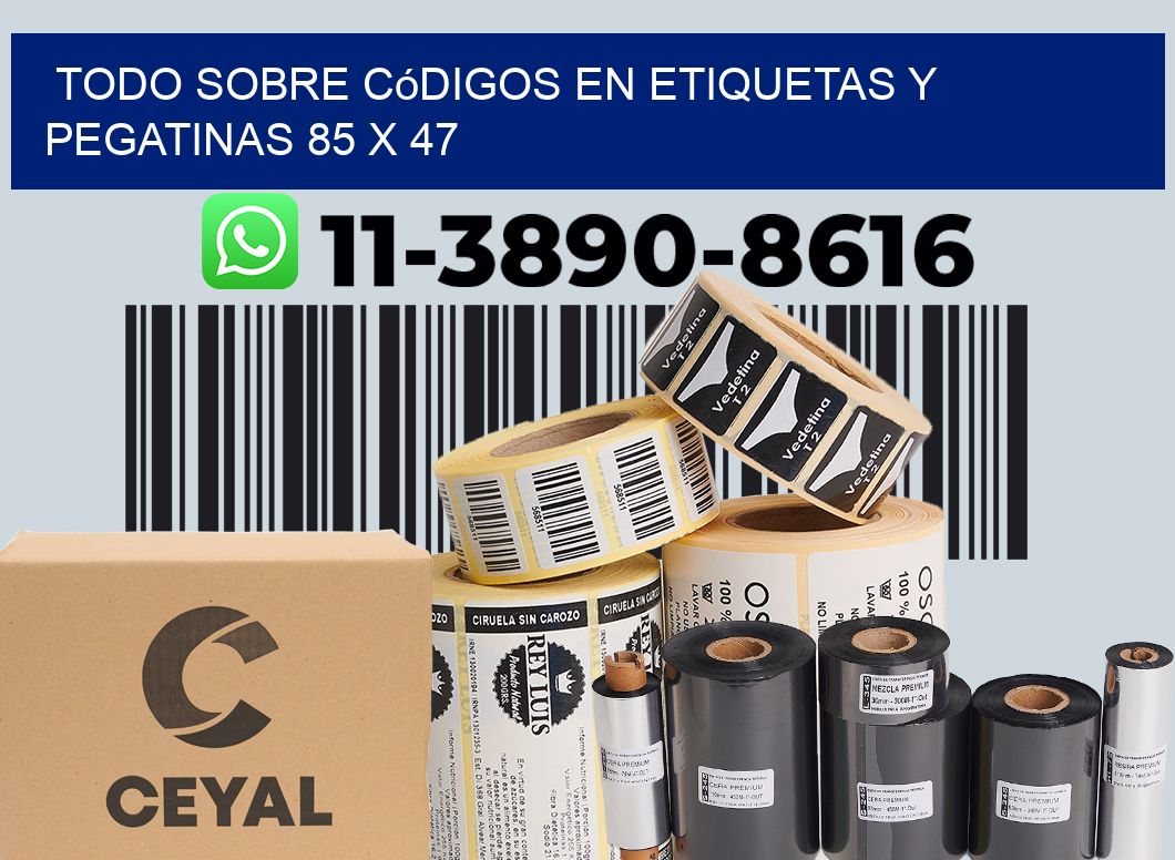 Todo sobre códigos en etiquetas y pegatinas 85 x 47