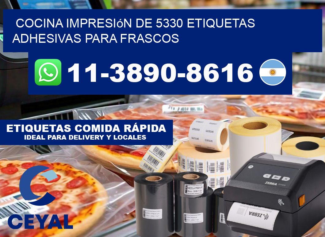 cocina impresión de 5330 etiquetas adhesivas para frascos
