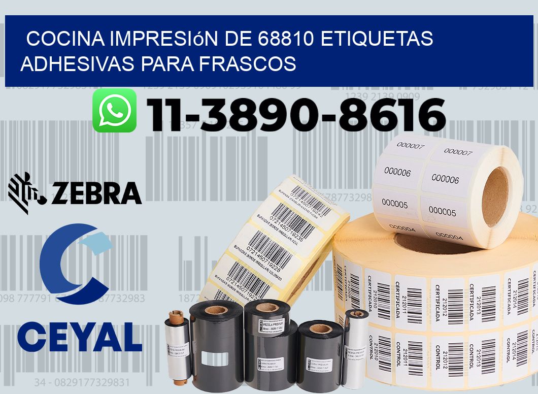 cocina impresión de 68810 etiquetas adhesivas para frascos