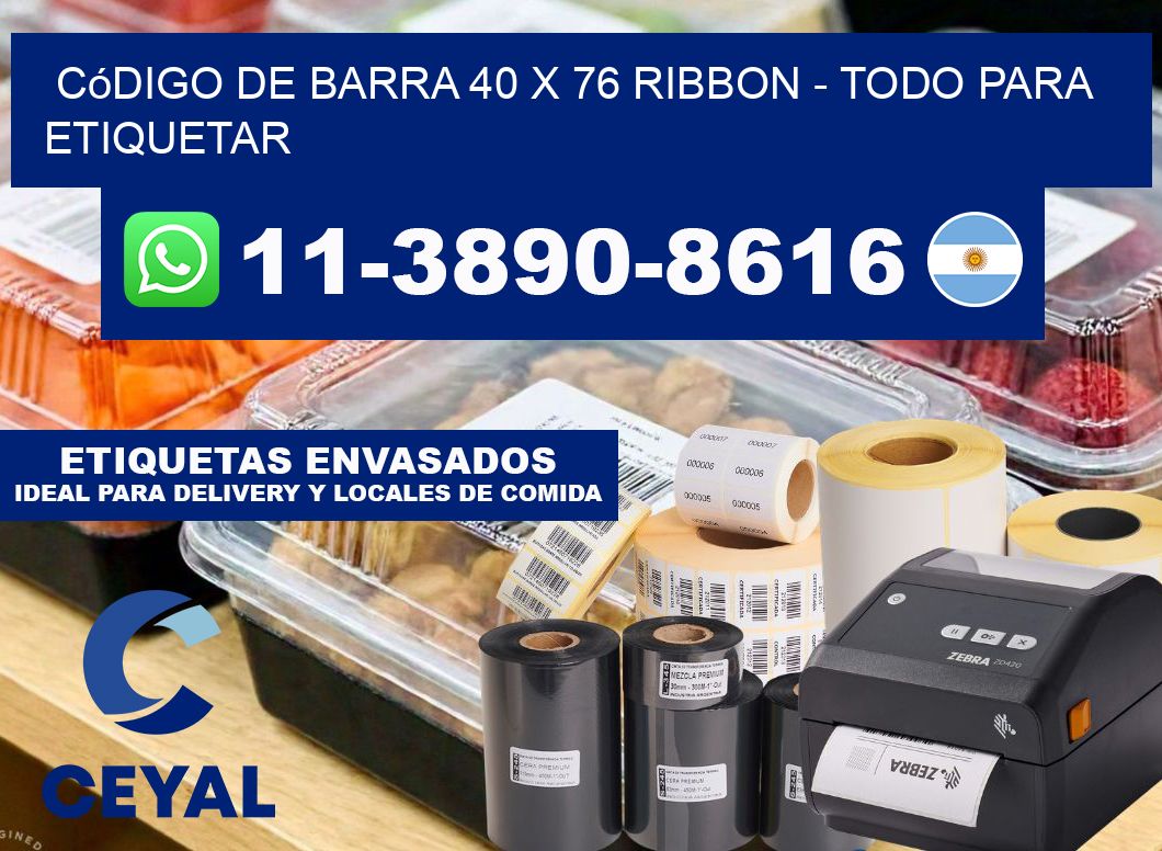código de barra 40 x 76 ribbon - Todo para Etiquetar