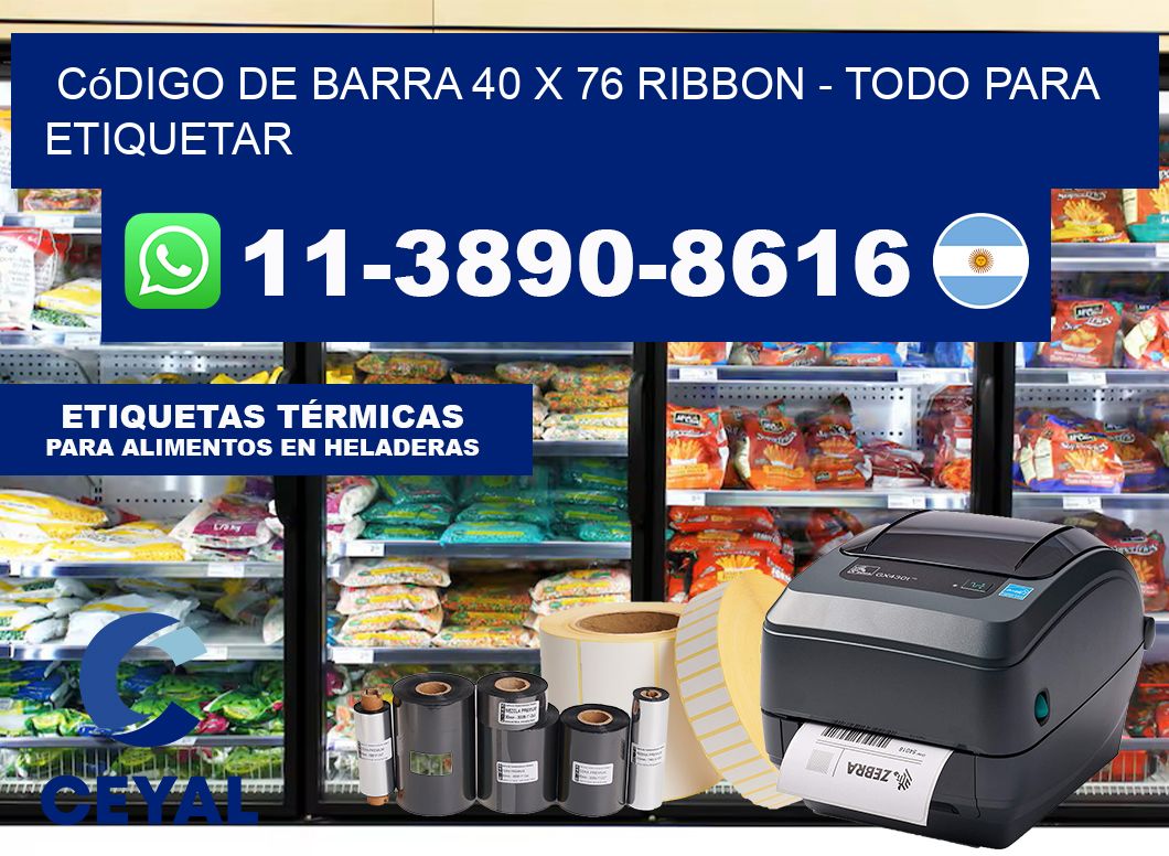 código de barra 40 x 76 ribbon – Todo para Etiquetar