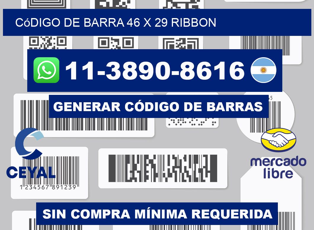 código de barra 46 x 29 ribbon