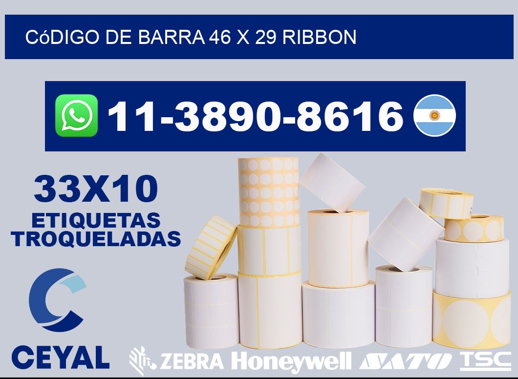código de barra 46 x 29 ribbon