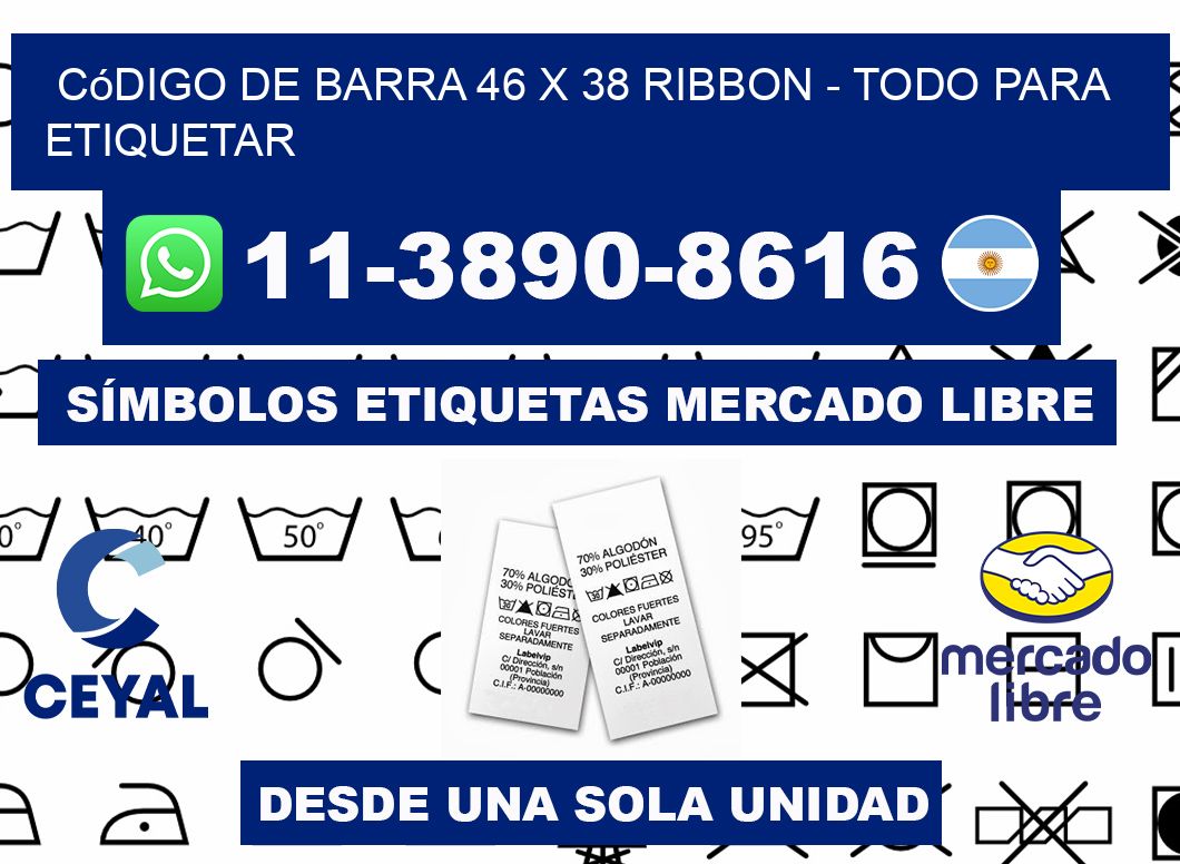 código de barra 46 x 38 ribbon - Todo para Etiquetar