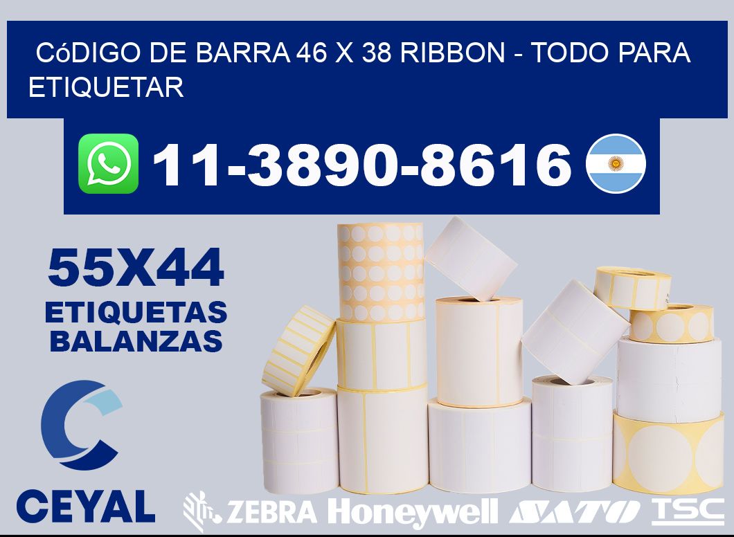 código de barra 46 x 38 ribbon - Todo para Etiquetar