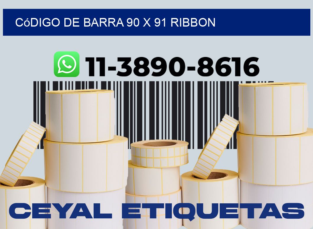 código de barra 90 x 91 ribbon