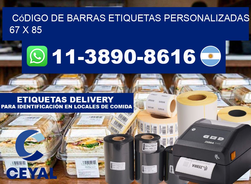 código de barras etiquetas personalizadas 67 x 85
