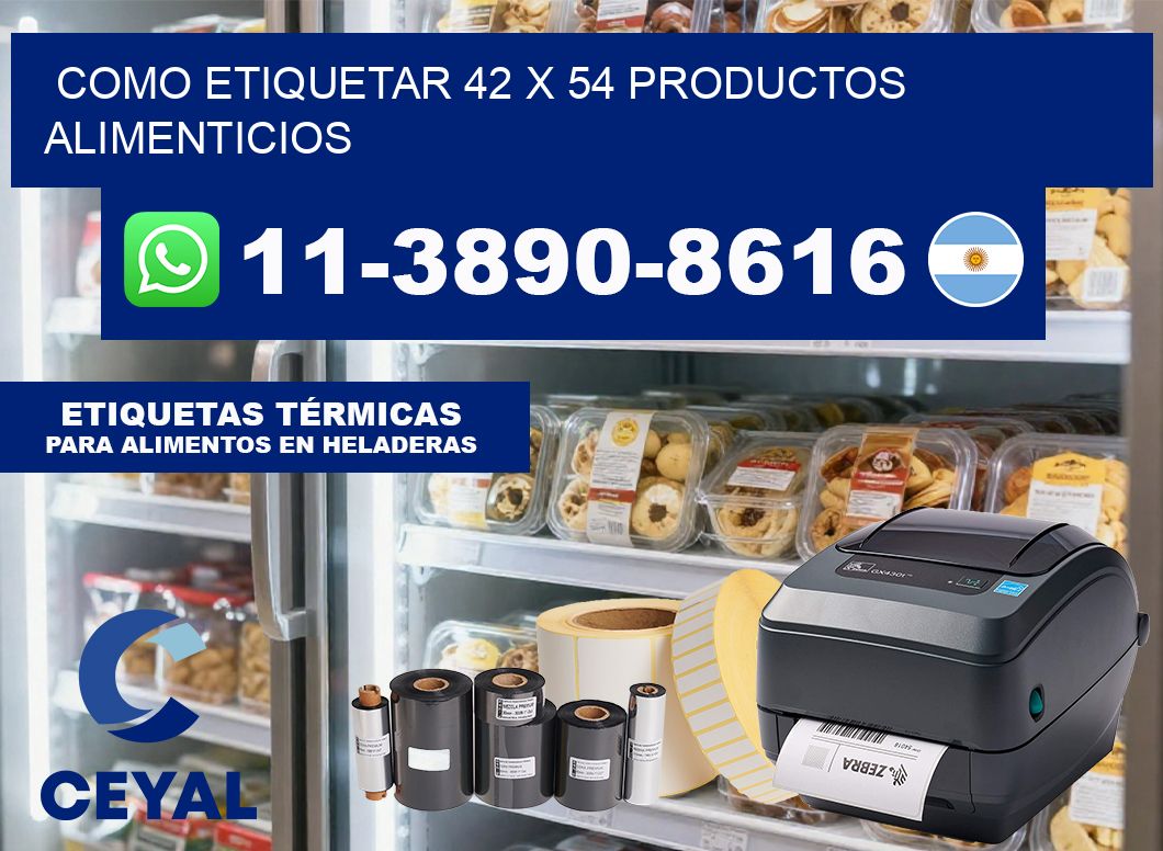 como etiquetar 42 x 54 productos alimenticios