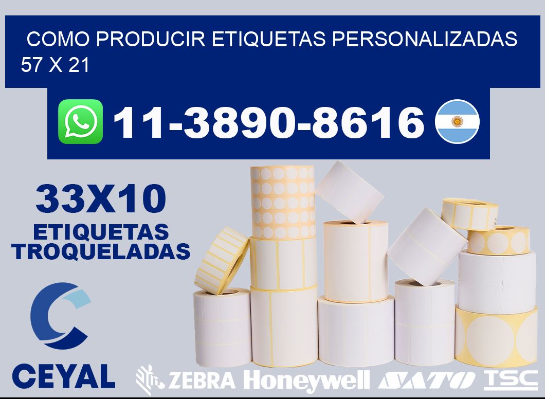 como producir etiquetas personalizadas 57 x 21