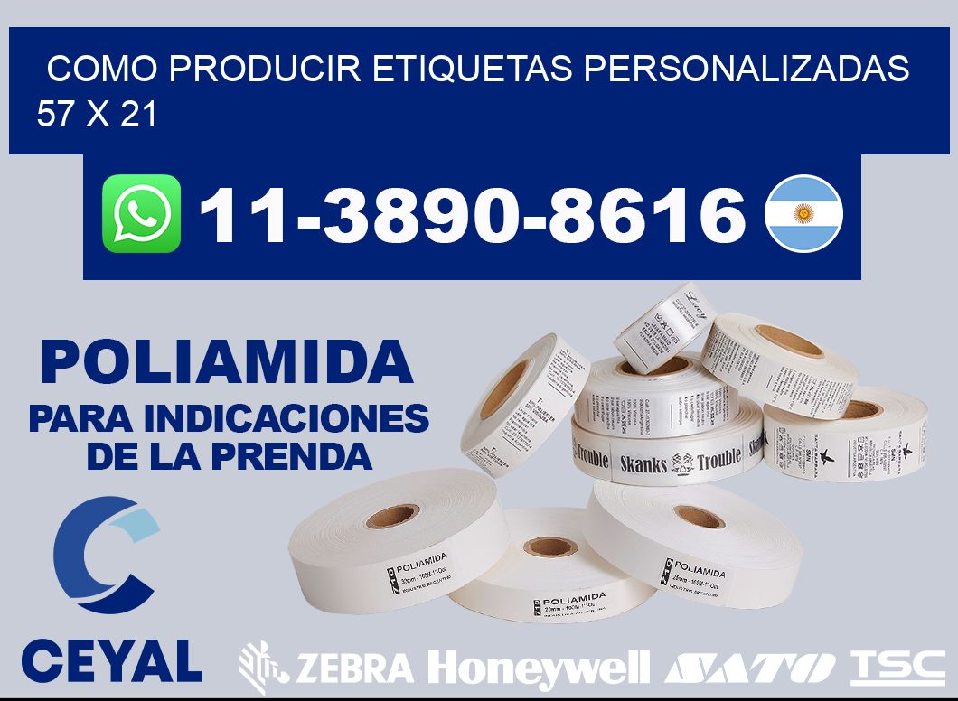 como producir etiquetas personalizadas 57 x 21