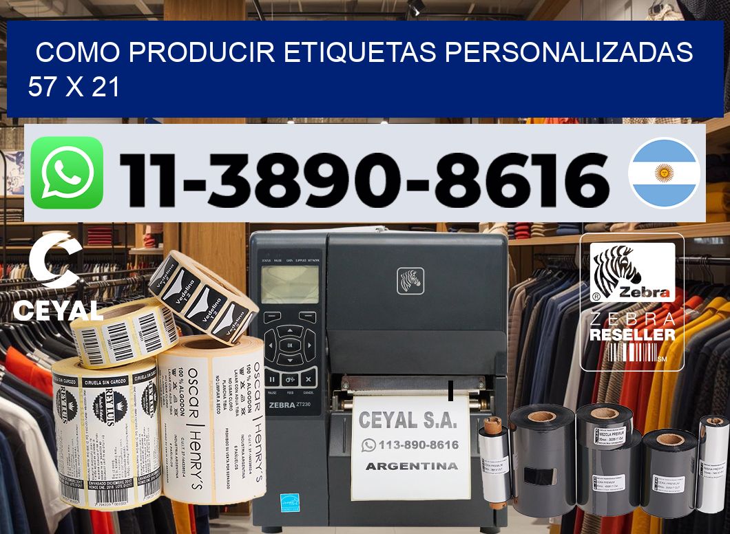como producir etiquetas personalizadas 57 x 21