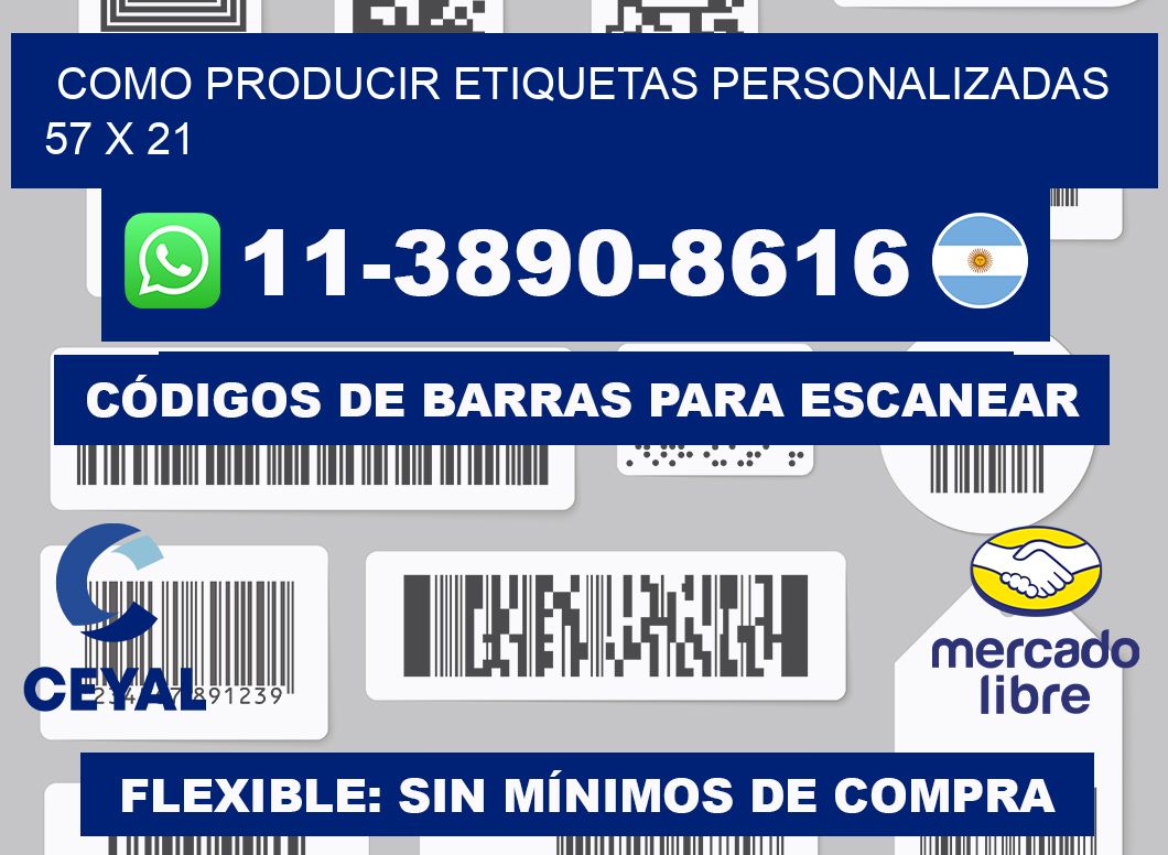 como producir etiquetas personalizadas 57 x 21