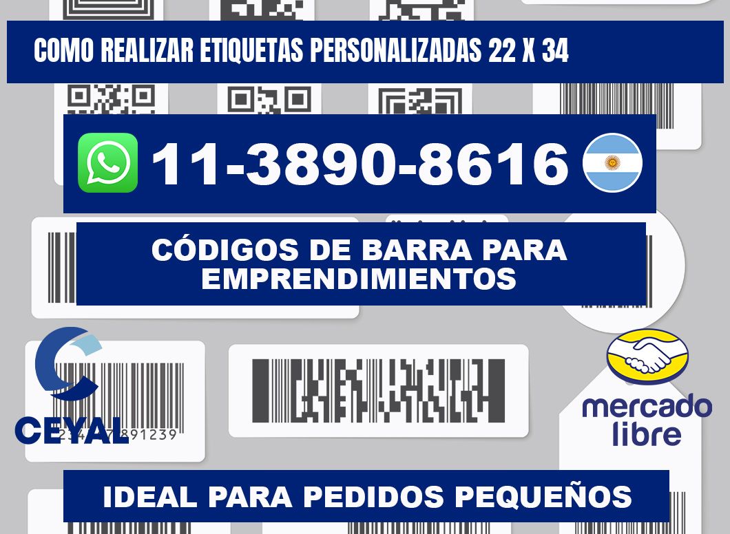 como realizar etiquetas personalizadas 22 x 34